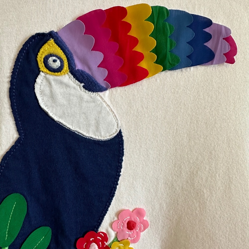 Mini Boden Toucan Appliqué Dress size 6/7 - Picture 3 of 6
